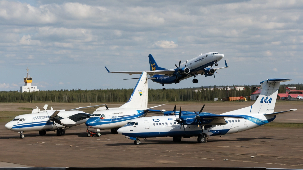 Неисправность пневматики при посадке самолета в Якутии привела к инциденту